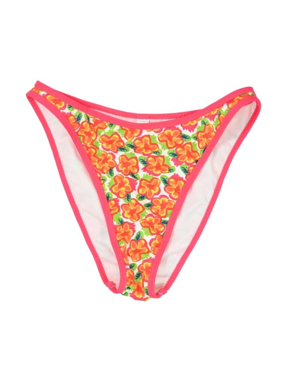 Heavy Manners High Cut Full Bikini Bottoms in Pink Floral
